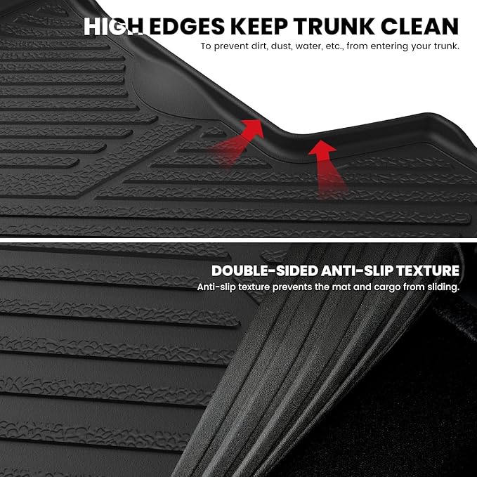 LASFIT Cargo Mat for Subaru Crosstrek 2016-2017/XV Crosstrek 2013-2015/Impreza 2012-2016(Impreza not fit Seden),All Weather TPE Custom Fit Easy Clean Durable Trunk Mat for Subaru Cargo Liner,Black