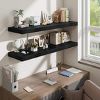 Fun Memories 48 Inch Floating Shelves for Wall - 12 Inch Deep Fireplace Mantel Shelf - Wood Floating Shelf for Wall - Large S