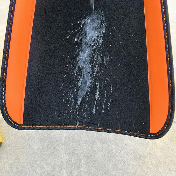 CAR PASS Waterproof Universal Fit Car Floor Mats, Faux Leather Car Carpet Mats,Car Mats with Anti-Slip Nibbs Backing & Driver