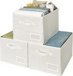 GRANNY SAYS Cloth Storage Bin with Label Holder, Closet Organizers and Storage Shelves, Sweater Storage Boxes for Closet Room