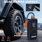 P9 Pro Cordless Portable Air Compressor, 48s Fast Inflation, Dual Power Supply, 150 PSI Digital Tire Pump with Inflator Deflator Function, Includes Storage Case for Car Truck Bike Ball