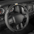 CAT® DuraGrip Car Steering Wheel Cover, Black Tire Tread Traction Design, Auto Steering Wheel Cover for Cars Trucks Vans SUVs, Improve Grip and Control, Durable Comfortable - Large 15"-16" Inches