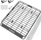 WILDROAD Roof Rack Cargo Basket, Upgraded 4” Fence Wide Car Roof Basket, 64"x 50"x 4" Universal Car Top Carrier Basket with Super Duty Bungee Cargo Net and Ratchet Straps Fits for SUV Truck Cars