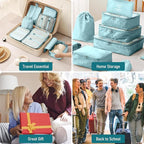 Packing Cubes for Travel - 10 Set Luggage Organizer Bags for Family, Mesh Breathable Travel Packing Cubes for Suitcases Durab