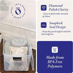 HOMZ 2-Pack Latching Lid, Large Clear Plastic Storage Bins with Lids, 66 Quart, Gray Latch - Stackable Container Boxes for Ho