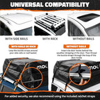 Mockins 16 Cu.Ft. Rooftop Cargo Carrier | 45"x34"x18" Roof Bag for Car Without Rack | Durable Car Topper Luggage Carrier Waterproof Cargo Bag | Weatherproof Vehicle Soft Shell Carriers & Accessories