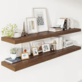 Vivelove Wide Floating Shelves for Wall 12 Inch Deep, 55" X 12" X 2" Floating Shelf, 2 Inch Thick Shelf for Living Room Bathr