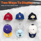 HOUSE DAY Adhesive Hat Hooks for Wall 16 Pack, Strong Hat Rack for Baseball Cap Display Organizer, Hats Holder for Wall, Door