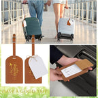 Amylove Bulk Luggage Tags Wedding Favors Adventure Begins Luggage Tags for Guests Travel Tag for Suitcase Bridal Gift 24 Pack