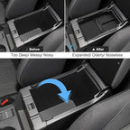Double-Layer 2024 2025 2026 Crosstrek Center Console Organizer for Crosstrek (Premium/Sport/Limited/Wilderness),Durable ABS Plastic 2025 Crosstrek&Impreza Tray 2026 Crosstrek Hybrid Accessories
