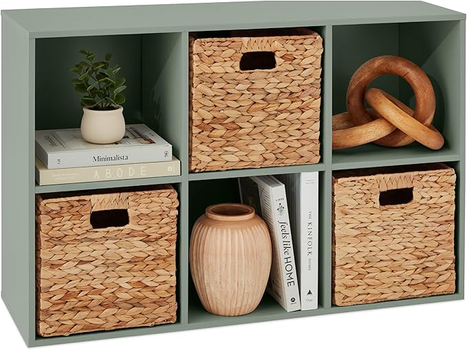 Best Choice Products Kids Bookcase 6-Cube Storage Organizer, 11in Shelf Opening, Bookshelf, Toy Storage, Customizable w/ 3 Re