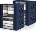 Fab totes Storage Bags,Clothes Blanket Storage Bins Foldable Closet Organizers with Reinforced Handle for Home Dorm Storage a