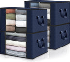 Fab totes Storage Bags,Clothes Blanket Storage Bins Foldable Closet Organizers with Reinforced Handle for Home Dorm Storage a