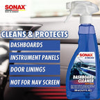 SONAX Dashboard Cleaner 283241 | Premium Interior Cleaner & Protectant for Plastic, Vinyl, & Rubber | Anti-Static, Low-Glare,
