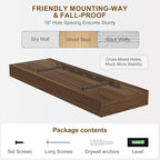 Fun Memories 72 Inch Floating Shelves, Wall Mounted Rustic Wood Floating Shelf with Invisible Brackets for Storage & Decor, 2