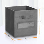artsdi 13x13x13 storage cube bins (Set of 10) Fabric storage cubes with 10 Labels Window Cards & a Pen, storage cubes 13x13, 