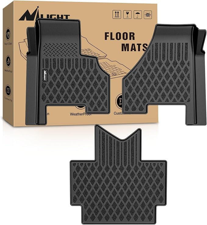Nilight TPE Floor Mats for Freightliner Cascadia 2018 2019 2020 2021 2022 2023 All Weather Custom Fit Heavy Duty Floor Liners