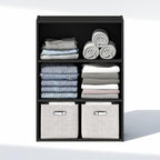 Furinno Reed Closet Organizers and Storage, 3-Tier Closet Organizer, Open Shelf Closet Storage, for Wardrobe, Bedroom, Living