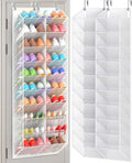 UVIAHOMI 30 Pairs Over the Door Shoe Organizer, Breathable Mesh Pocket Hanging Shoe Storage for Closet, 10-Tier Door Shoes Ra