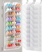UVIAHOMI 30 Pairs Over the Door Shoe Organizer, Breathable Mesh Pocket Hanging Shoe Storage for Closet, 10-Tier Door Shoes Ra