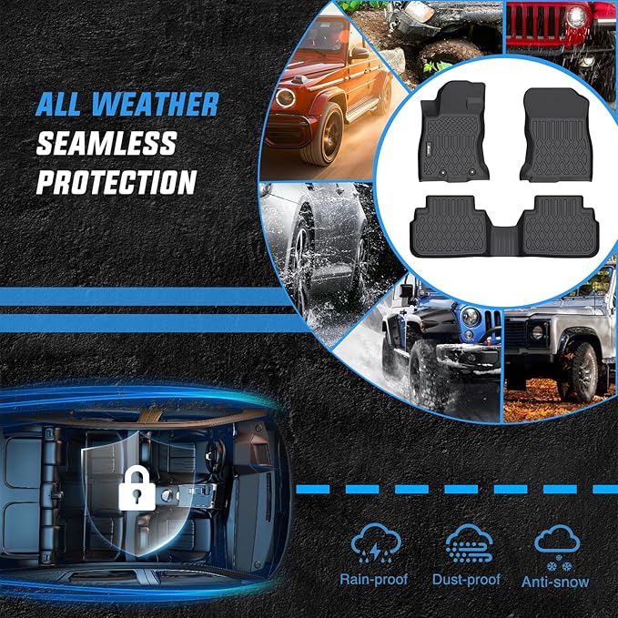 Nilight TPE Floor Mats for Subaru Forester 2019 2020 2021 2022 2023 2024,All Weather Custom Fit Heavy Duty Floor Liners