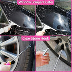 THINKWORK Pink Car Detailing Cleaning Kit, Car Wash Kit, Car Accessories for Women Suitable for Small and Medium Vehicles Suc