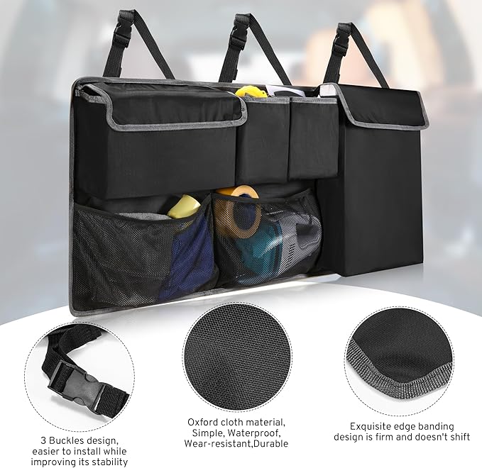 XHRING Car Trunk Organizer Storage Backseat Hanging Organizer Bag for Chevy/Chevrolet Equinox Traverse Trax Tahoe