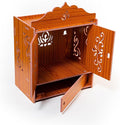Wooden Wall Mounted Hanging Table top Temple Pooja Mandir God Stand Shelf for Storage and Idols Decoration for Home Office an
