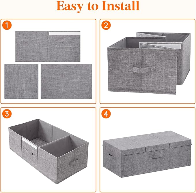 Lifewit 80L Under Bed Storage Containers, 9.8 Inch Tall Underbed Clothes Storage Organizer Bin with Sturdy Sidewalls, Bottom,