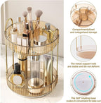 360 Rotating Makeup Organizer - Large-Capacity Skincare & Makeup Storage with 2-Tier Perfume Organizers, Cosmetic Dresser & M