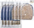 Hanging Vacuum Storage Bags,Hanging Vacuum Sealer Storage Space Saver Bags for Clothes, Suits, Coats, Dresses or Jackets, Reu