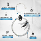 Rolly Hanger® Closet Space Saver – Premium Rotating Aluminum Organizer for Belts, Ties, Hats & Handbags – Heavy Duty 360° Swi