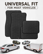 Ultra Durable Car Floor Mats, Premium PVC Coil All-Weather Automotive Floor Mats, Universal Fit with Anti-Slip Nibbs Backing,