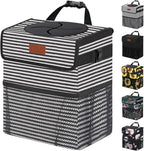 Car Trash Can for Car Cute, Bag Bin Hanging Waterproof Automotive Garbage Cans Leak Proof Vehicle Trash Can Stripe