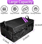 YOSRTER for Dodge Charger Durango Challenger Ram Car Trunk Organizer Collapsible Storage Box with Handle Foldable Lid Non