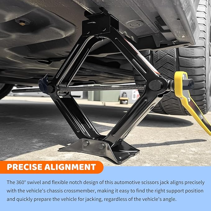 Heavy Duty Scissor Jacks for Car Set,Portable Car Jack Kit Lifts Heights of 3.93 to 15.35 Inch,2 Ton 4409 lbs Tire Jack Kit f
