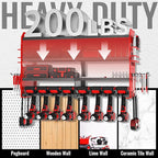 Power Tool Organizer Wall Mount, Metal Power Tool Storage Rack with Screwdriver Holder, Garage Tool Storage Shelves with Scre