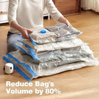 10 Pack Travel Vacuum Storage Bags With Electric Pump, Vacuum Seal Bags for Clothing, Vacuum Sealer Bags for Luggage, Travel 