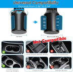 Biupky Car Cup Holder Expander, 4-in-1 Universal Cup Holder Tray Compatible with 2.6" to 3.94", Multi Cup Holders Table with 
