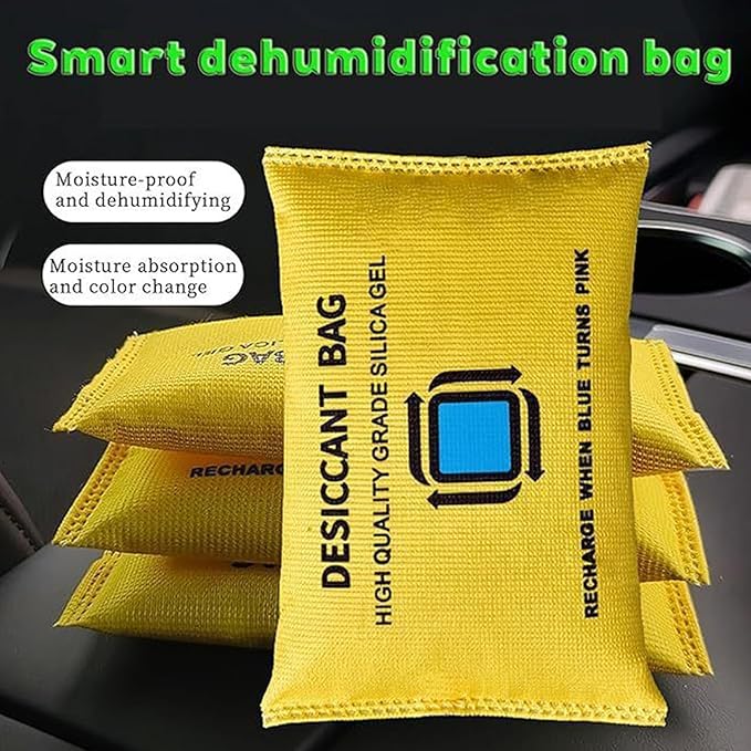 Car Dehumidifier | Portable and Reusable Car Accessories | Moisture Absorber for Car | for Cabinets Basements Caravans Boats 