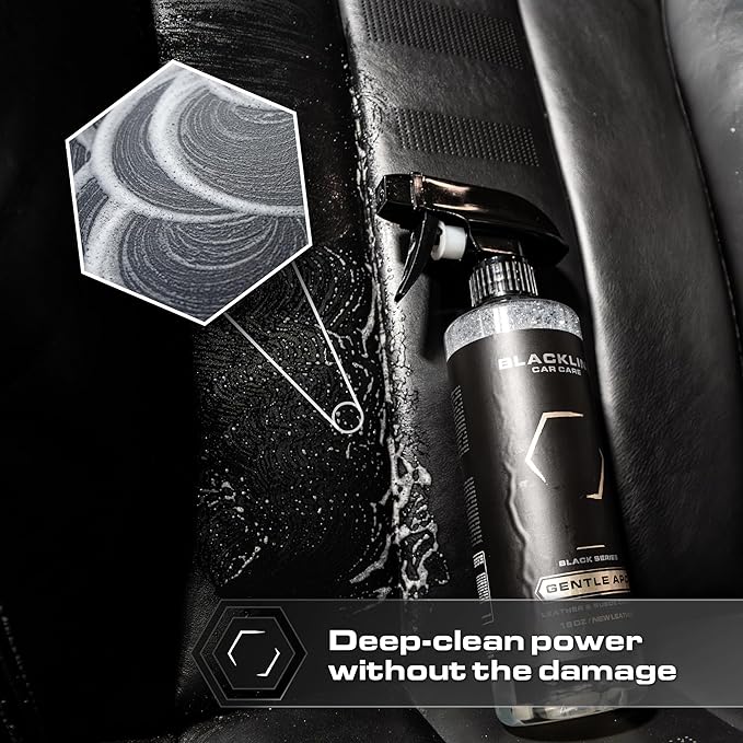 Blackline Car Care - Gentle APC - Streak free total Interior Cleaner and Protectant, Safe for Cars, Motorcycles & More. Leath