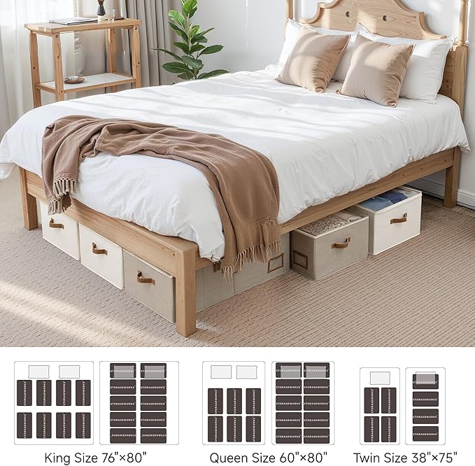 Under Bed Shoe Storage Organizer with Under Bed Storage Bins