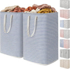 Lifewit 2 Pack Laundry Basket 80L Each, Collapsible Clothes Hamper with Reinforced Handles, Freestanding Waterproof Design fo
