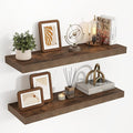 32 Inch Floating Shelves, 3D Textured Wood Grain, 32"x9.25"x1.5" Inch Deep Floating Shelves for Wall, Wooden Shelves for Bath