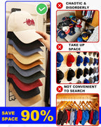 2 Pack Baseball Cap Organizer Can Hold up to 20 Hats for Wall Mount Closet Door Bedroom, Easy to Install Large Capacity Baseb