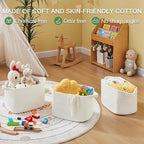 OIASKET Storage Baskets for Organizing, Woven Baskets for Shelves, Rectangle Decorative Organizer for Storage Clothes, Toy, B