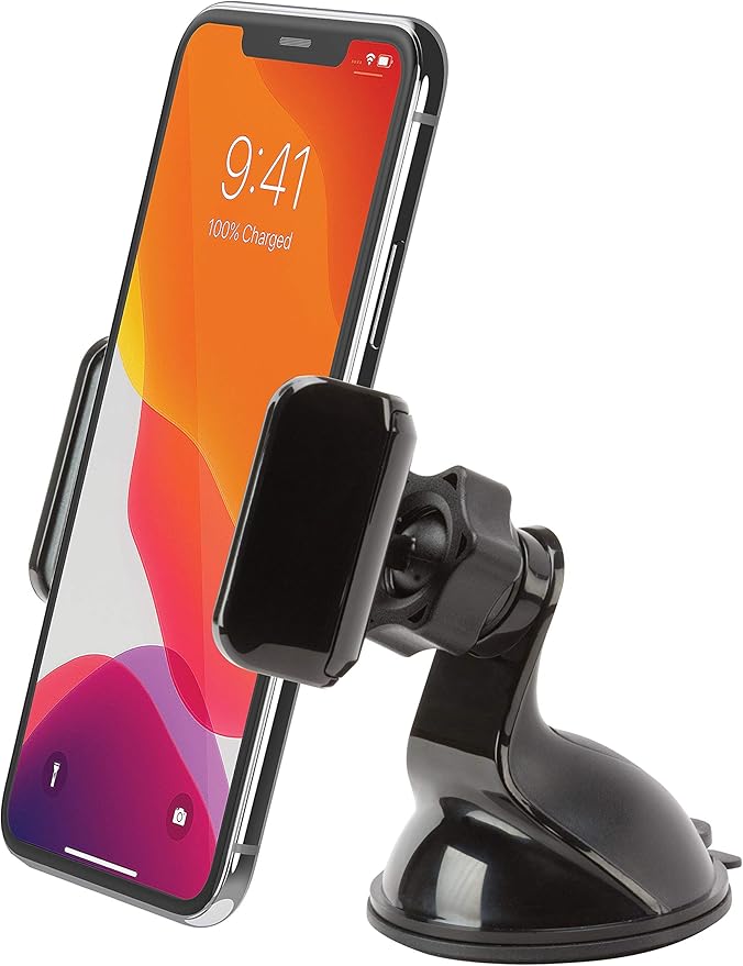Scosche VWDSM2 Car Mount 3-in1 Suction Cup Mount with Vent Clips for Mobile Devices - Window, Dash, Vent Mount, 360 Rotation