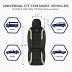 Skechers Memory Foam Car Seat Covers, Air Cool Mesh Thick Seat Covers,Car Seat Covers Front Seats Airbag Compatible, Automoti