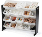 Humble Crew Supersized Toy Storage Organizer with 16 Removable Bins, Black/White – Large Toy Storage for Toddlers Ideal for K