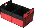 Simple Deluxe Trunk Organizer for Car/SUV/Truck, Collapsible 2 Compartment Automotive Storage Box, 600D Waterproof Oxford Polye